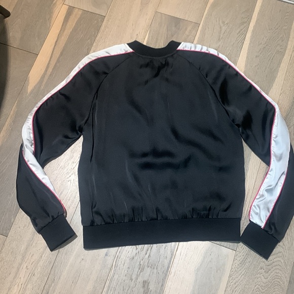 Buffalo (David Bitton) light jacket, black with white stripes and pink trim - Picture 3 of 3